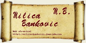 Milica Banković vizit kartica